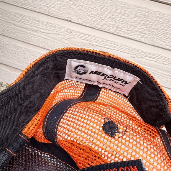 Mercury Marine Motors Hat fishnet patch snapback hat - Picture 7 of 7